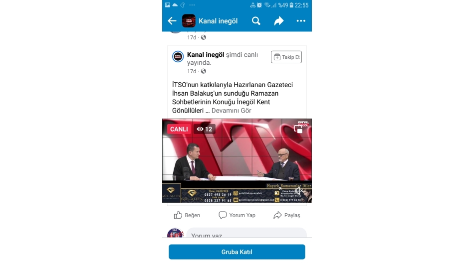 Kanal İnegöl de program